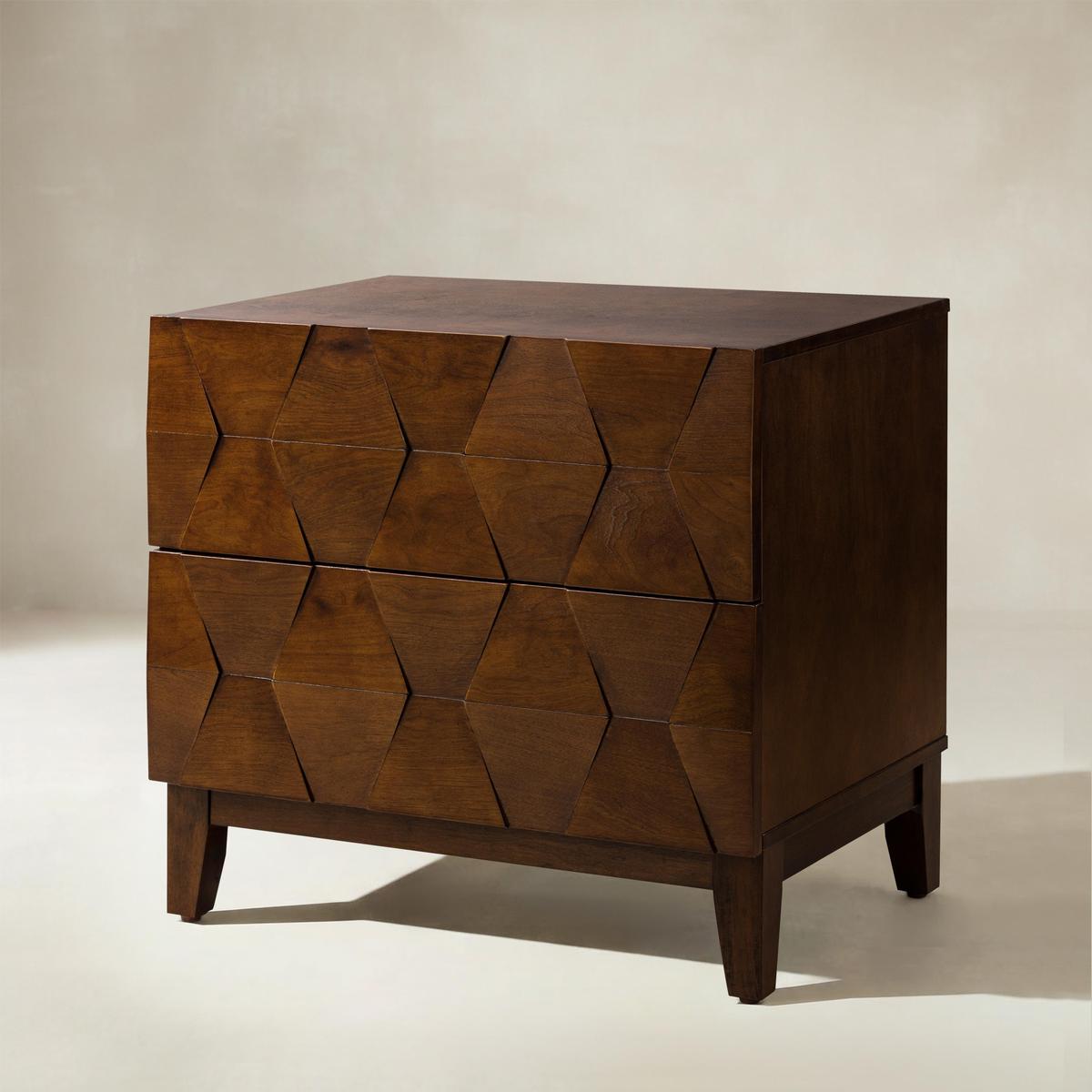 Kamu 2 - Drawer Bedside Table with Built-In Outlets