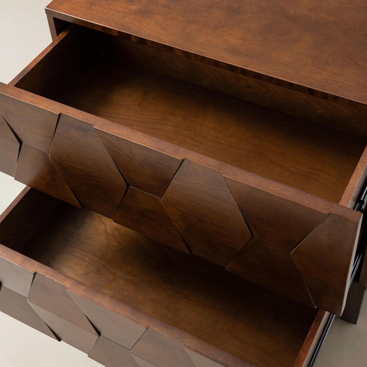 Kamu 2 - Drawer Bedside Table with Built-In Outlets