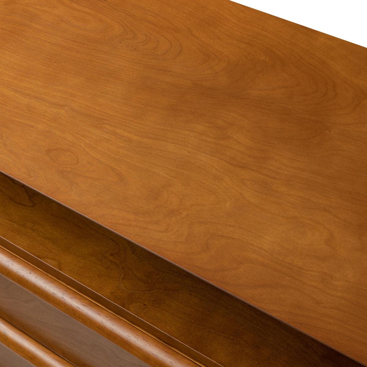 Lilian Mid-Century Bedside Table with Charging Station & Shelf