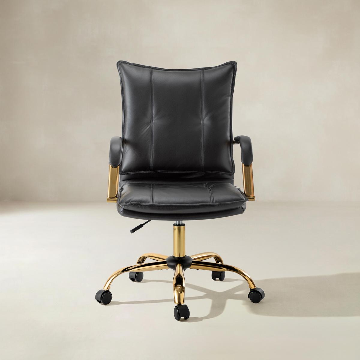 Vegan Leather Adjustable Task Chair