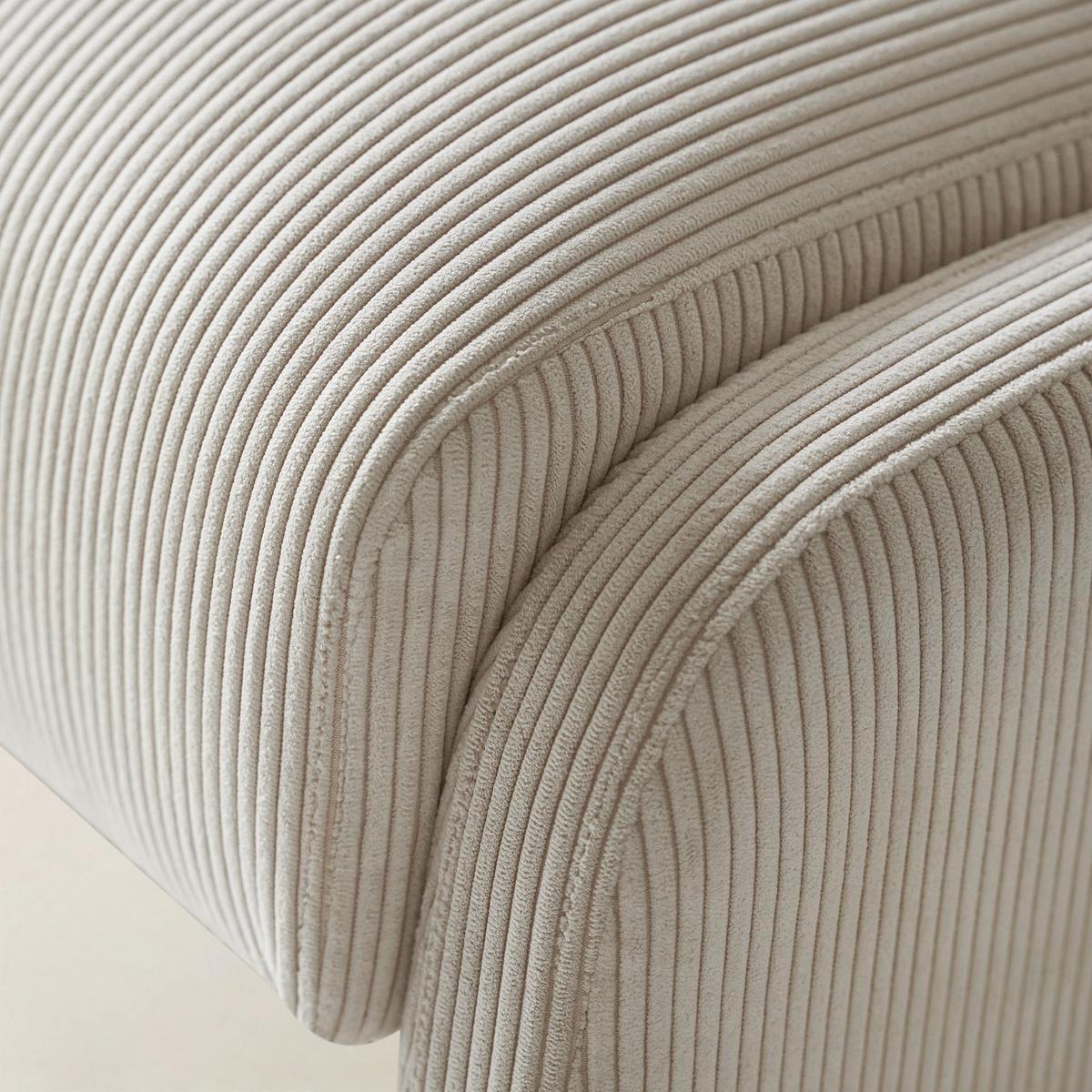 Randolph Rounded Modern Design Corduroy Ottoman