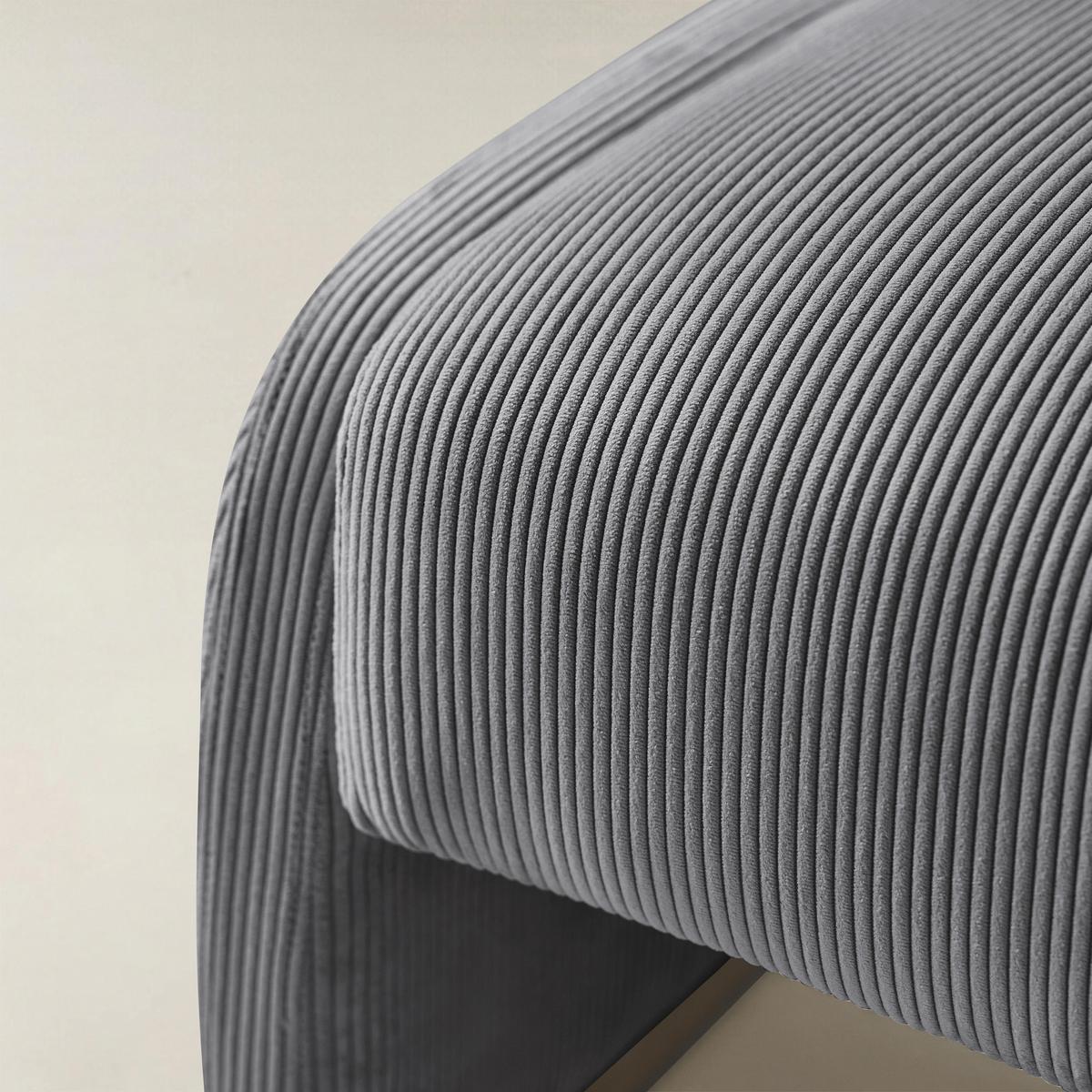 Randolph Rounded Modern Design Corduroy Ottoman