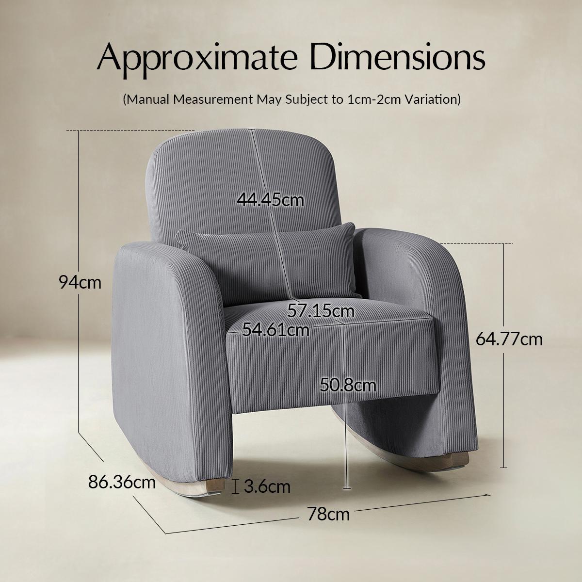 Richard Soft Corduroy Rocking Chair