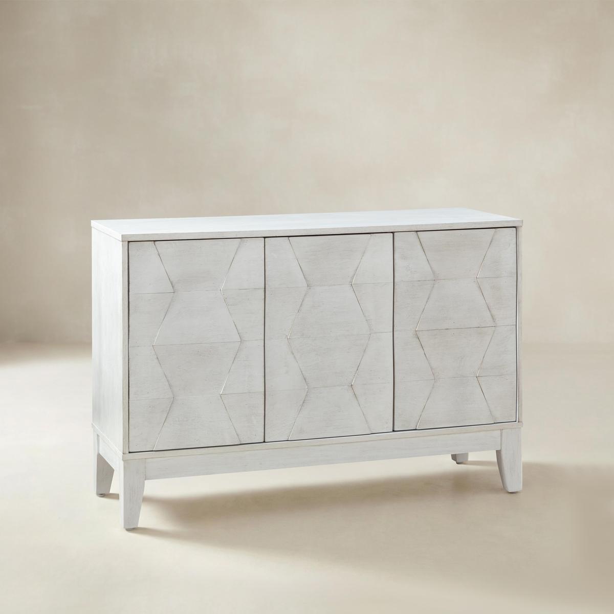 Kamu 115 cm Wide Sideboard with 3 Push-to-Open Doors