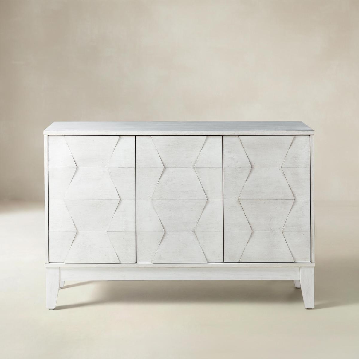 Kamu 115 cm Wide Sideboard with 3 Push-to-Open Doors