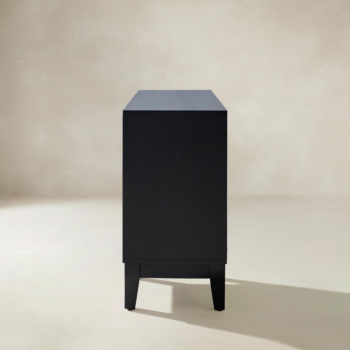 Kamu 115 cm Wide Sideboard with 3 Push-to-Open Doors