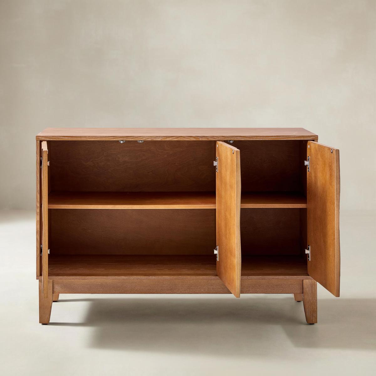 Kamu 115 cm Wide Sideboard with 3 Push-to-Open Doors