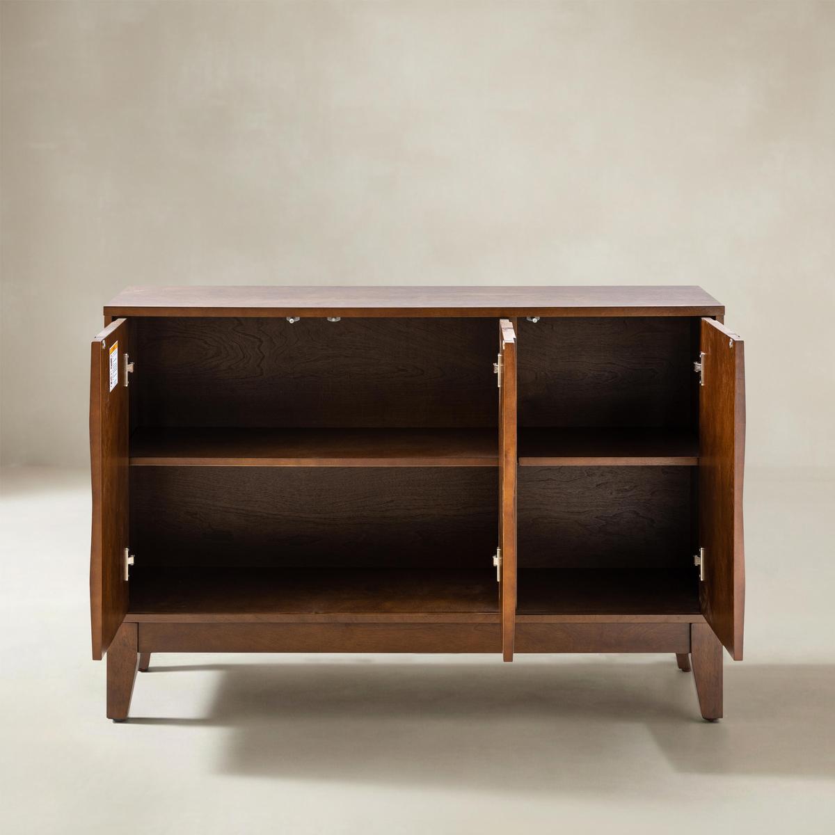 Kamu 115 cm Wide Sideboard with 3 Push-to-Open Doors