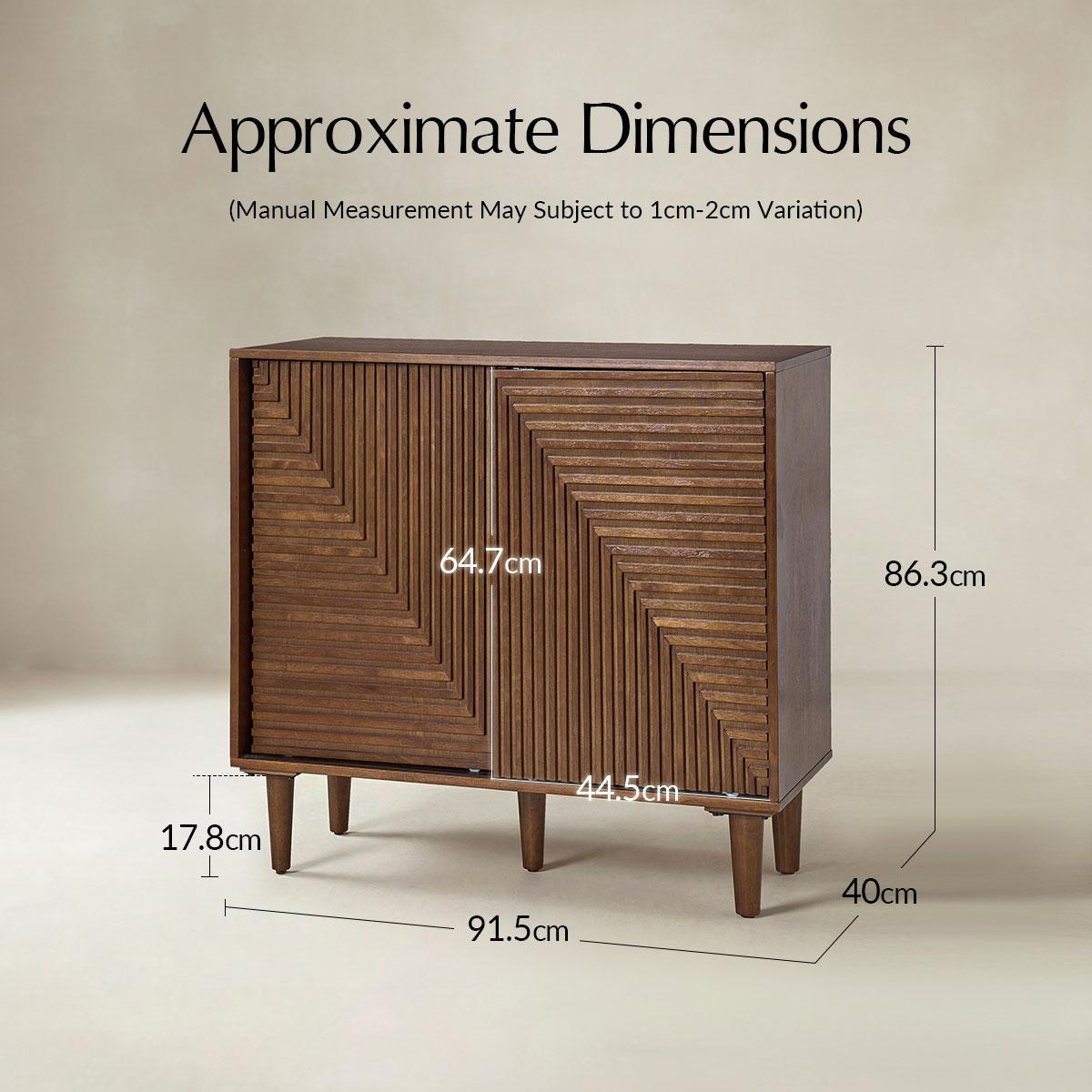 Archie 2 Door Accent Cabinet with Wine Rack and Adjustable Shelf