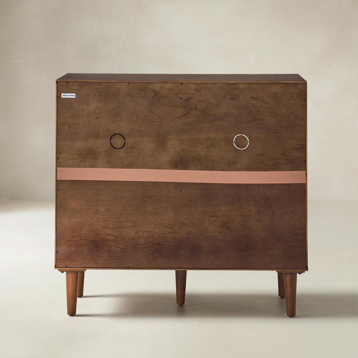 Archie 2 Door Accent Cabinet with Wine Rack and Adjustable Shelf