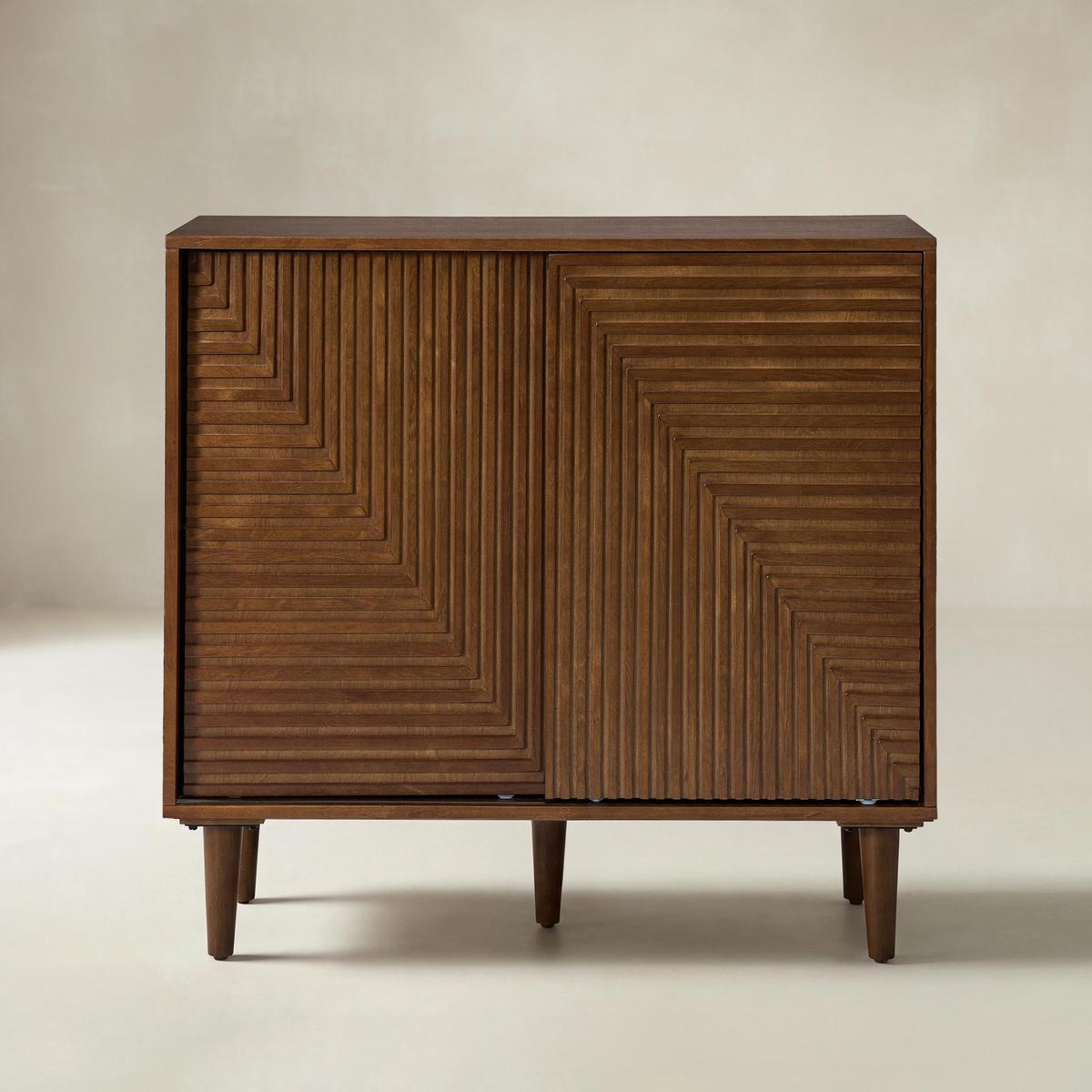 Accent Cabinet with Wine Rack and Adjustable Shelf