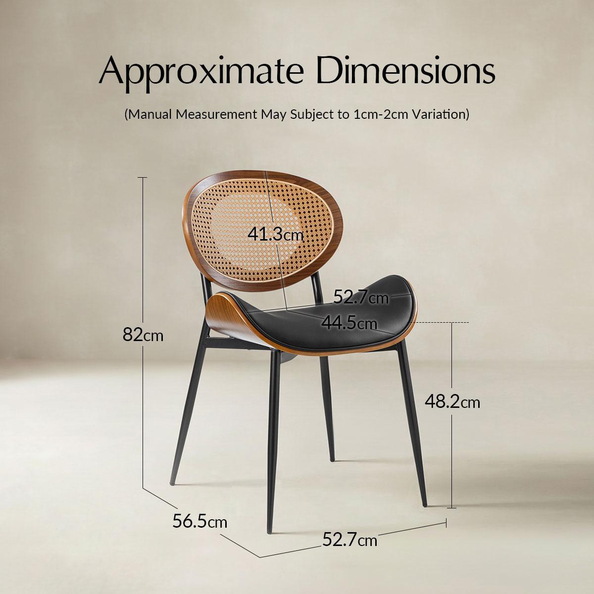 Flora Curved Wood Backrest Dining Chair Set of 2