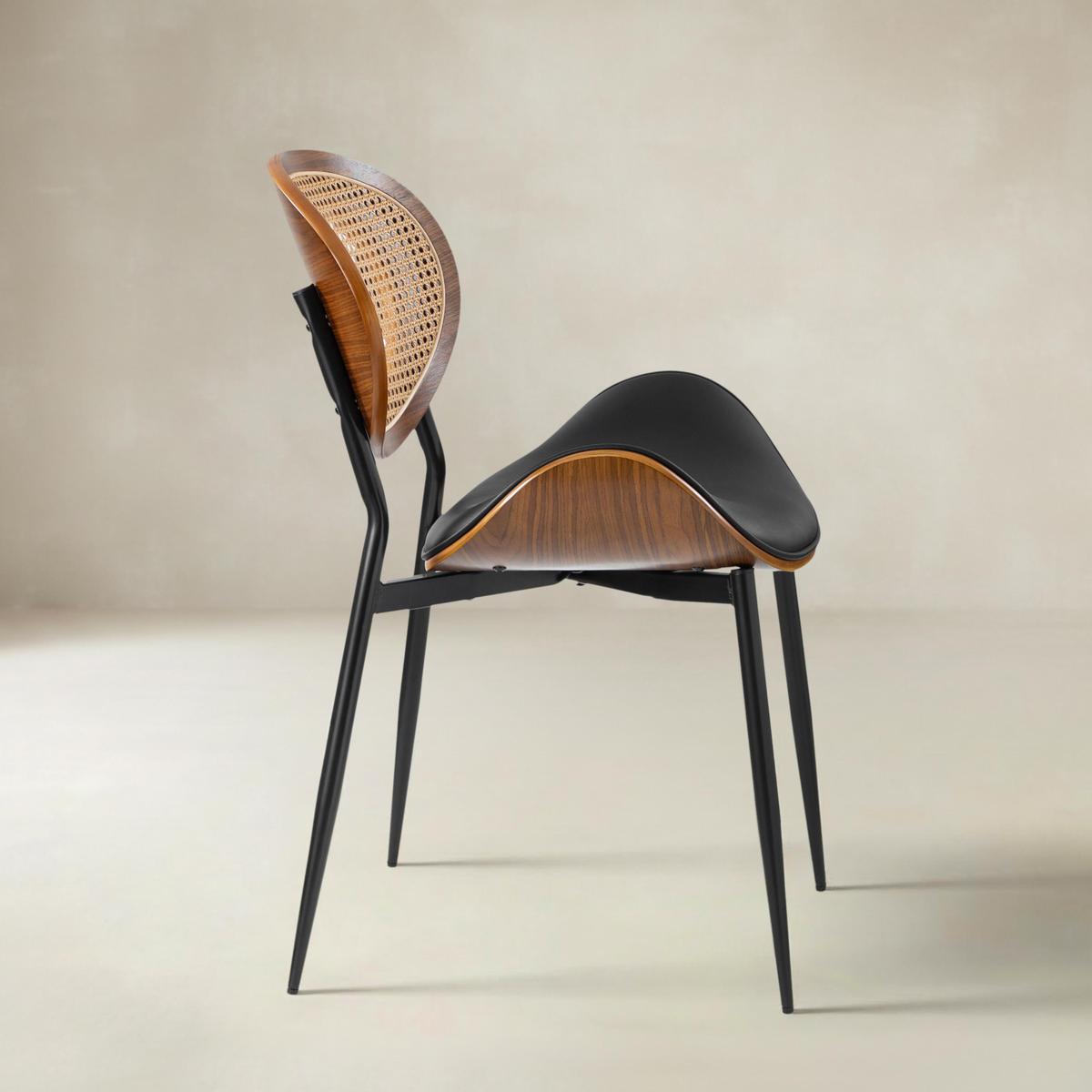 Flora Curved Wood Backrest Dining Chair Set of 2