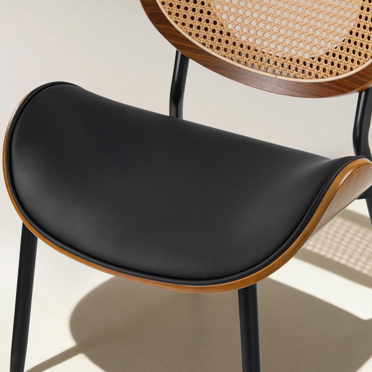 Flora Curved Wood Backrest Dining Chair Set of 2