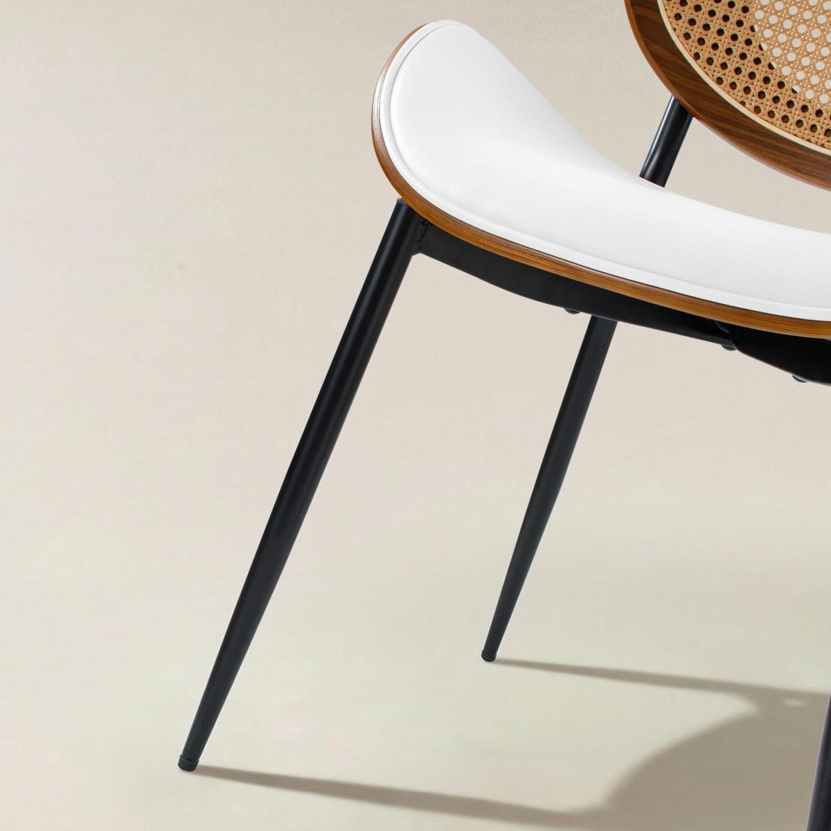 Flora Curved Wood Backrest Dining Chair Set of 2