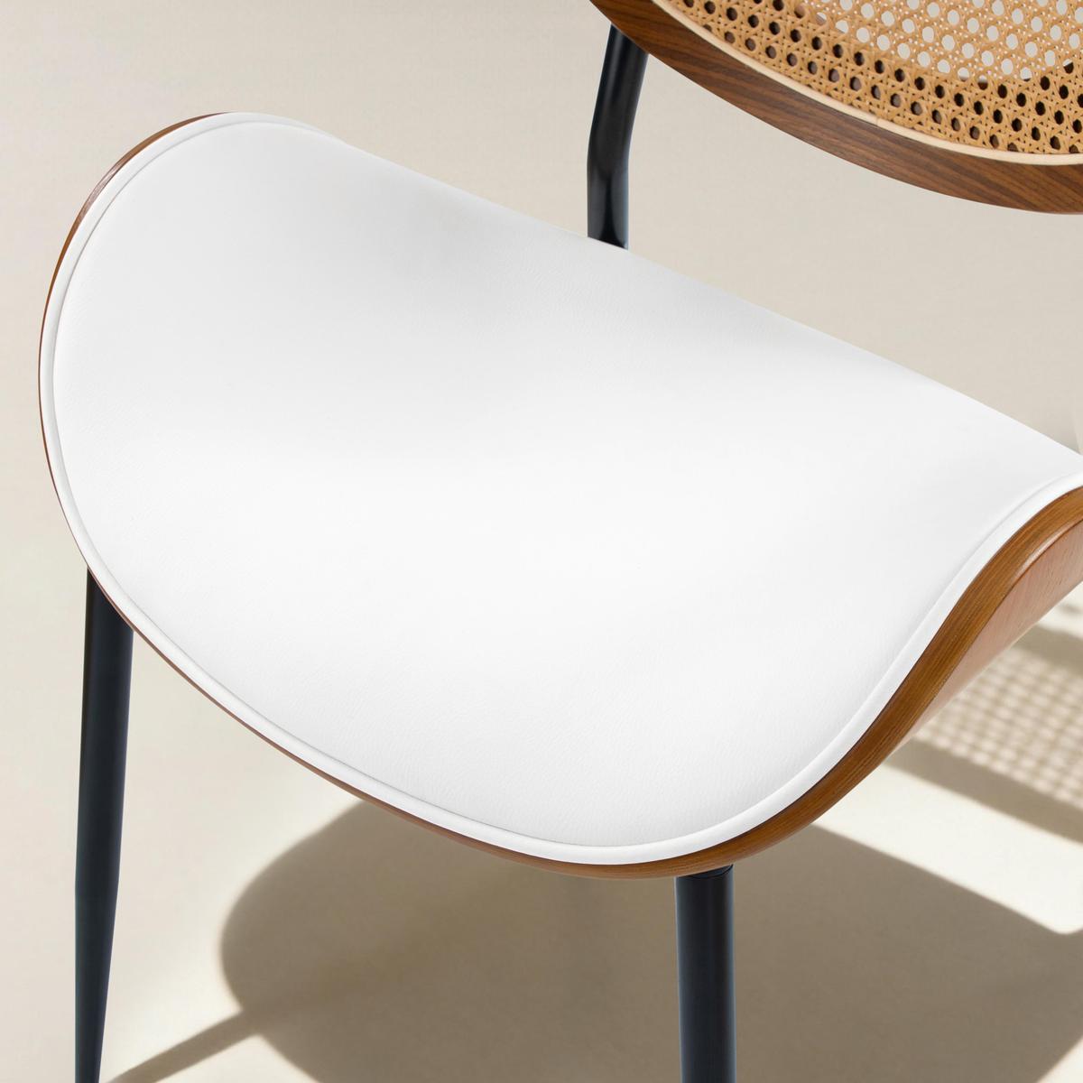 Flora Curved Wood Backrest Dining Chair Set of 2