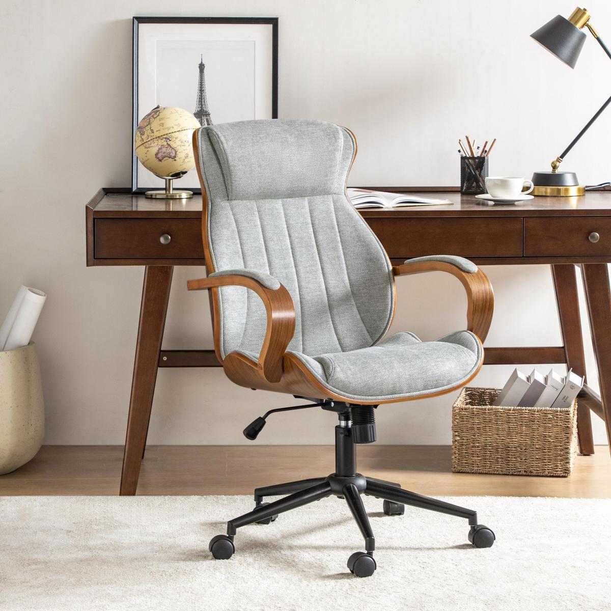 Amparo Adjustable Ergonomic Office Chair with Padded Arms