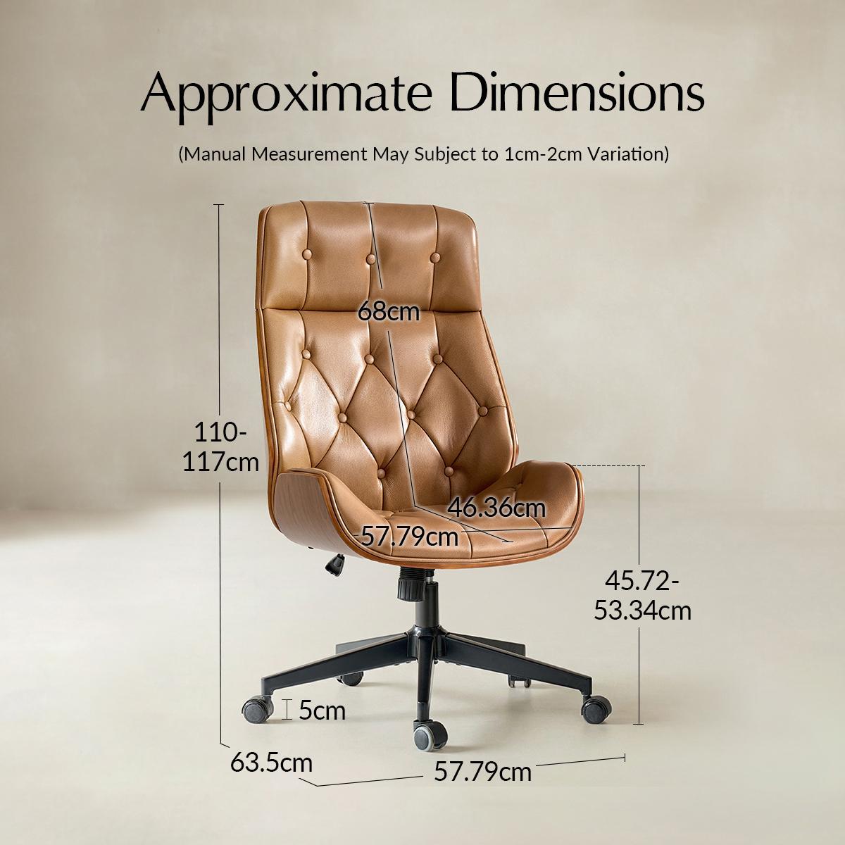 Linzy Genuine Leather Office Chair