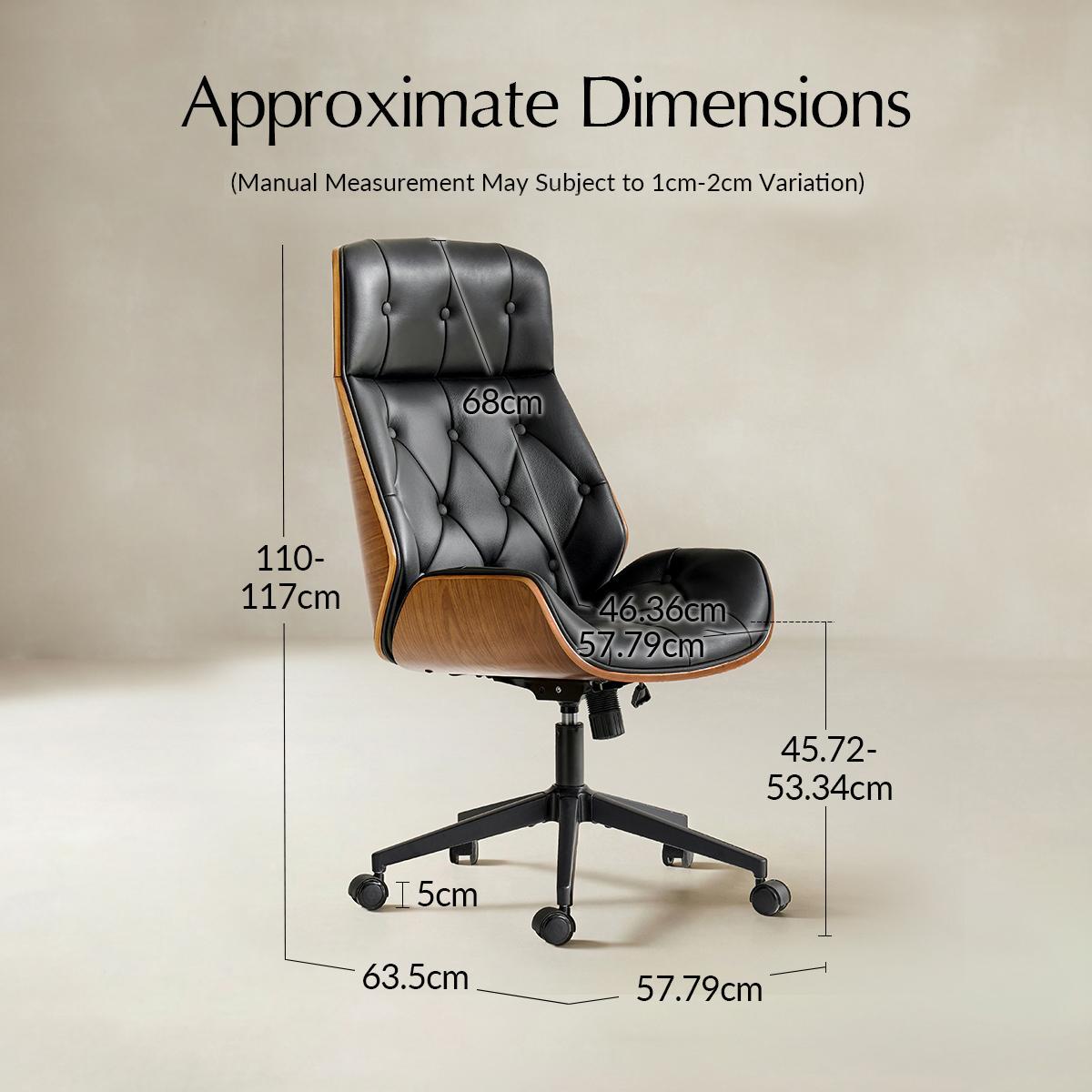 Linzy Genuine Leather Office Chair