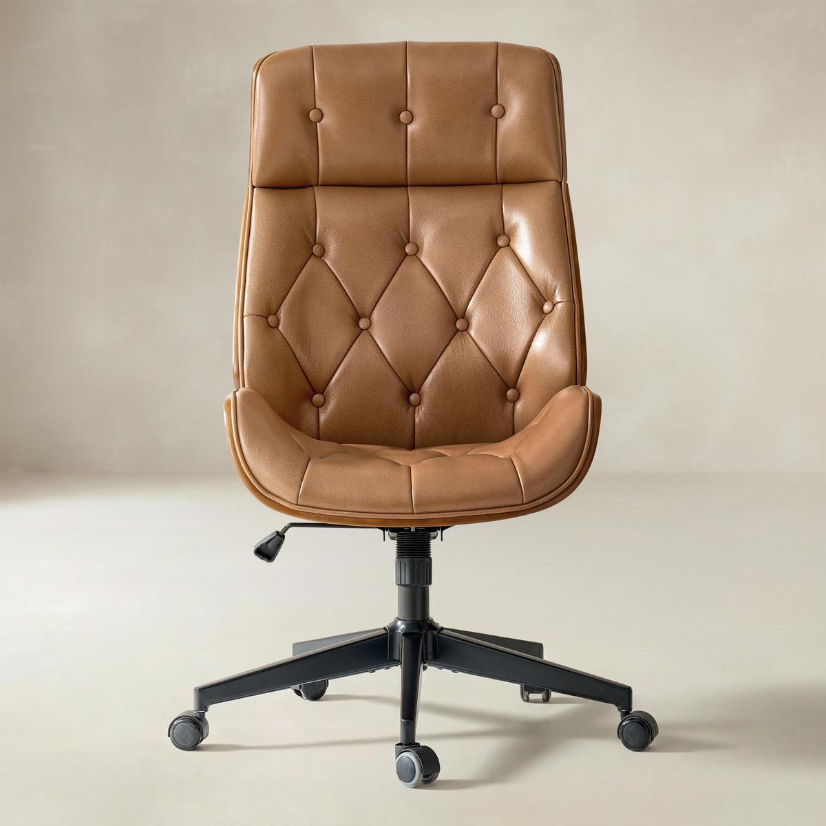 Linzy Genuine Leather Office Chair