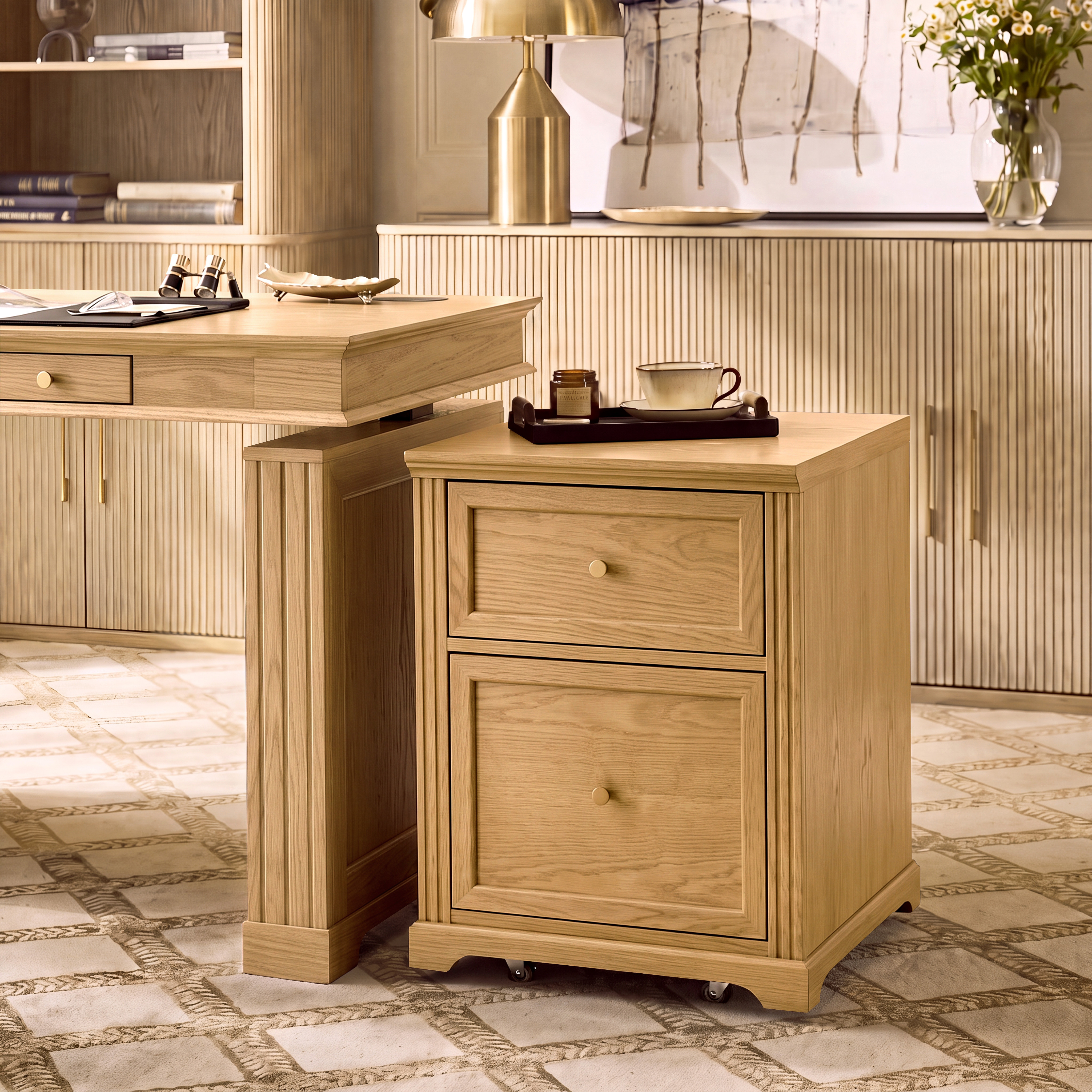 Julia Farmhouse Wood Filing Cabinets