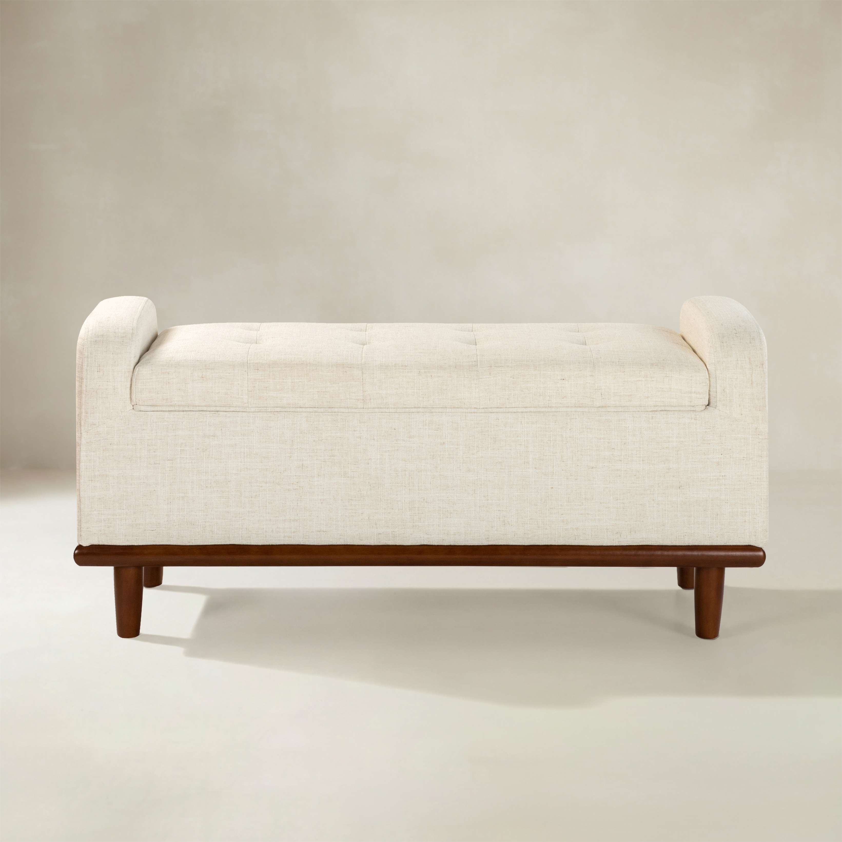 Clover Storage Bench – Tufted Seat with Hidden Organiser Space