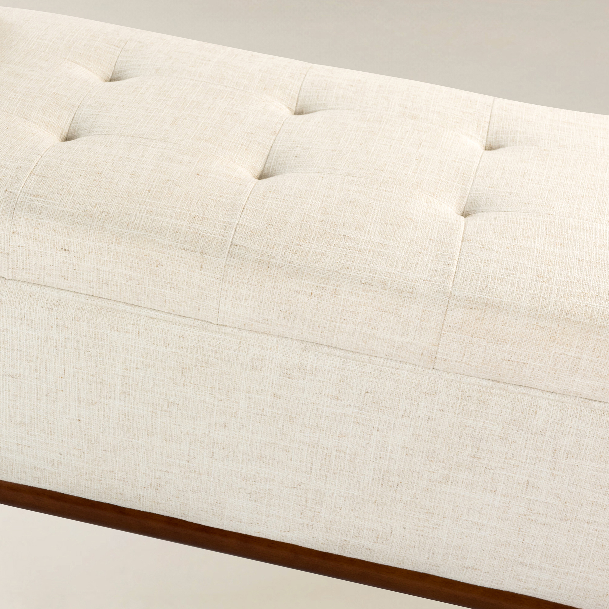 Clover Storage Bench – Tufted Seat with Hidden Organiser Space