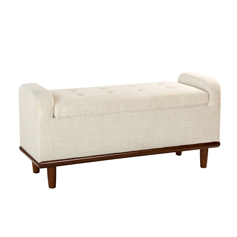 Clover Storage Bench – Tufted Seat with Hidden Organiser Space