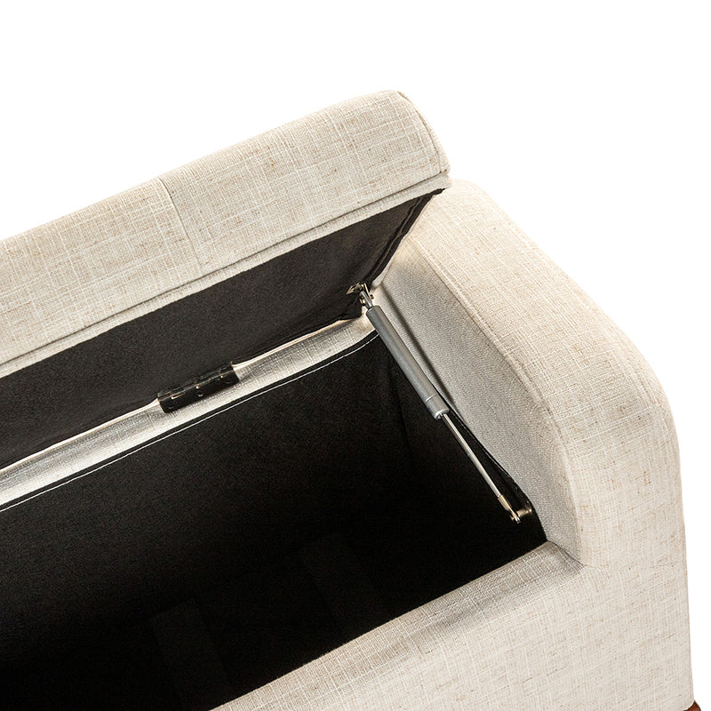 Clover Storage Bench – Tufted Seat with Hidden Organiser Space