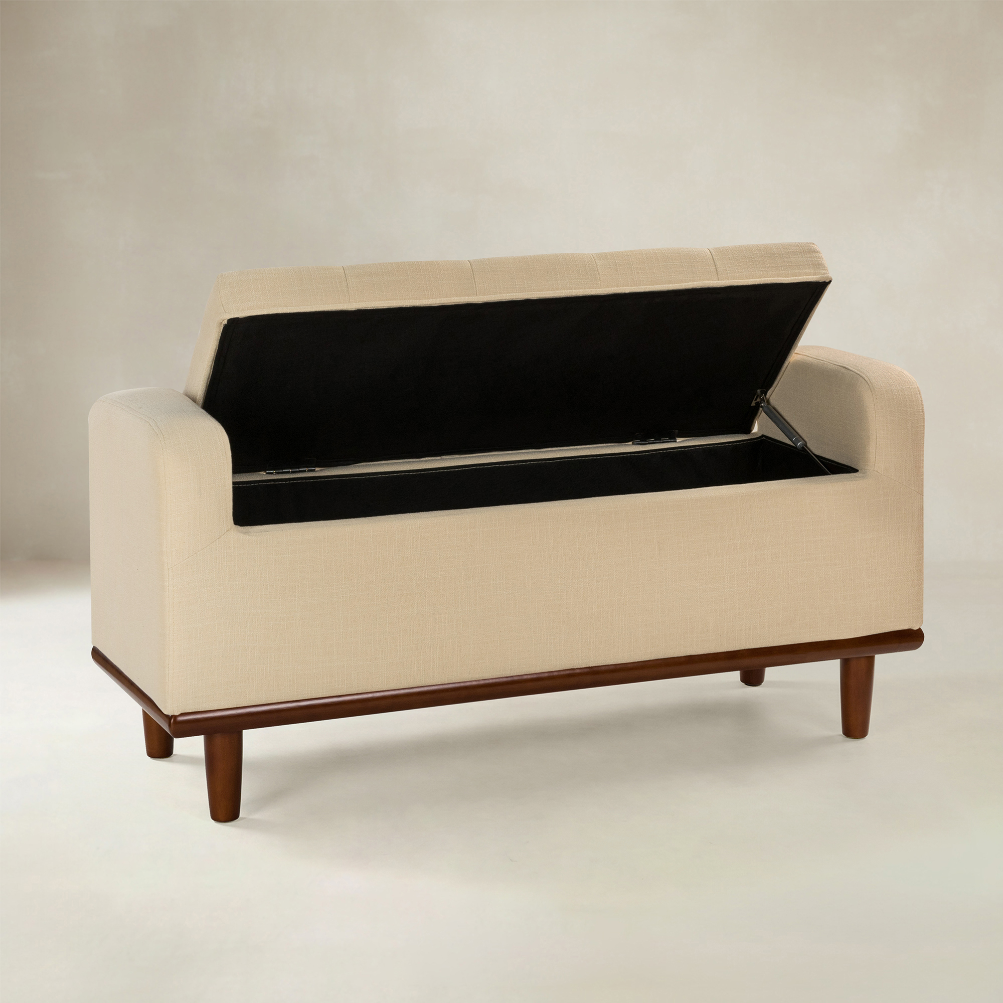 Clover Storage Bench – Tufted Seat with Hidden Organiser Space