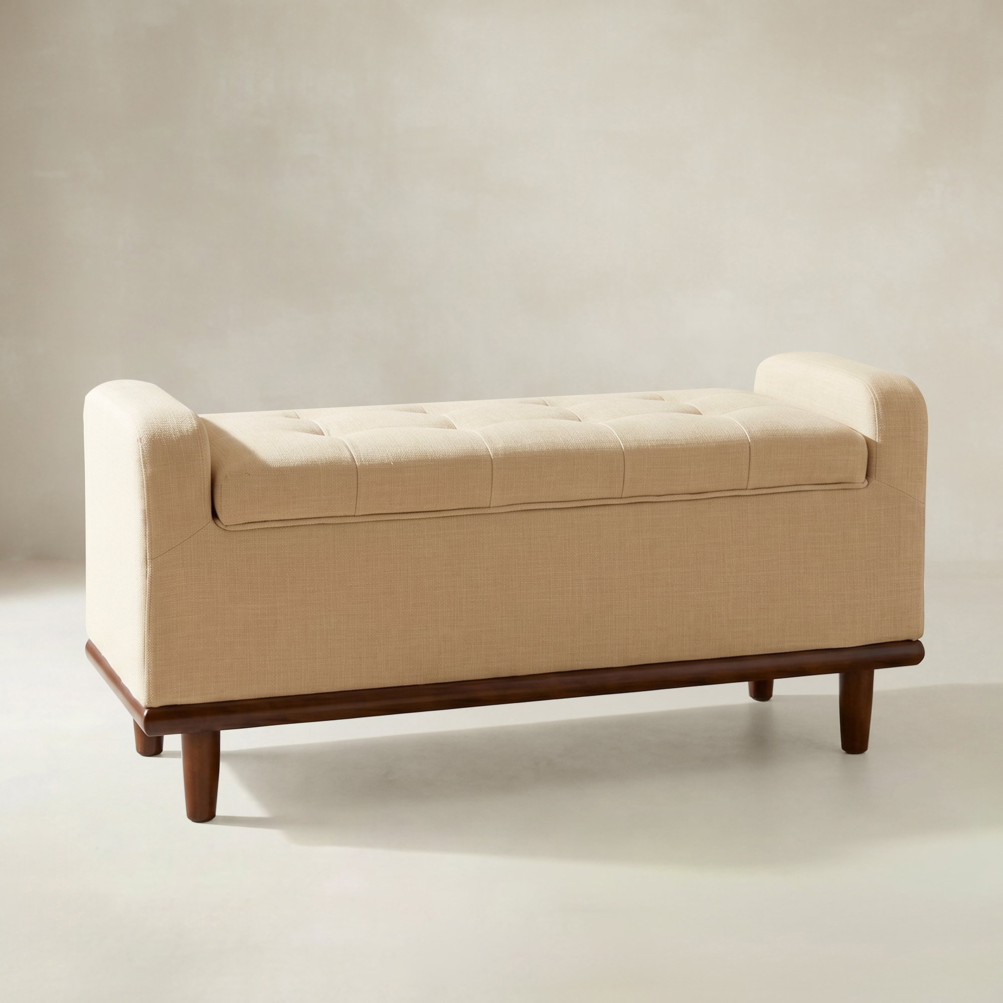 Clover Storage Bench – Tufted Seat with Hidden Organiser Space