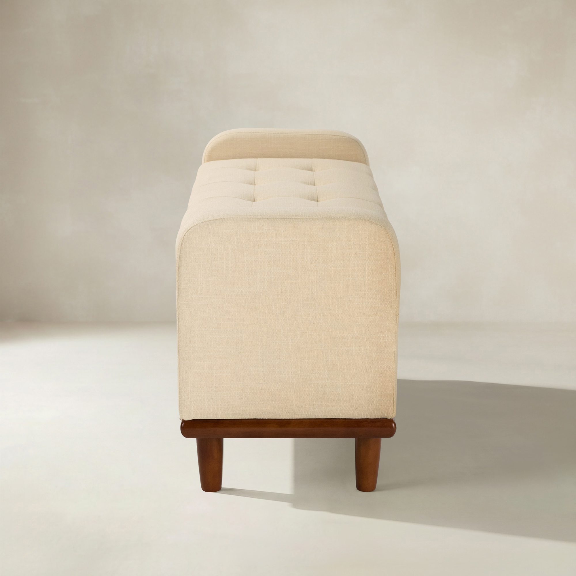 Clover Storage Bench – Tufted Seat with Hidden Organiser Space