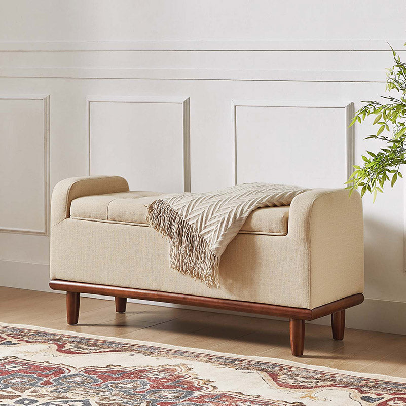 Clover Storage Bench – Tufted Seat with Hidden Organiser Space