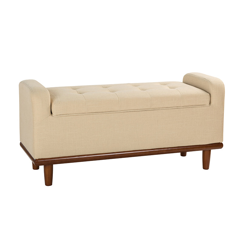 Clover Storage Bench – Tufted Seat with Hidden Organiser Space