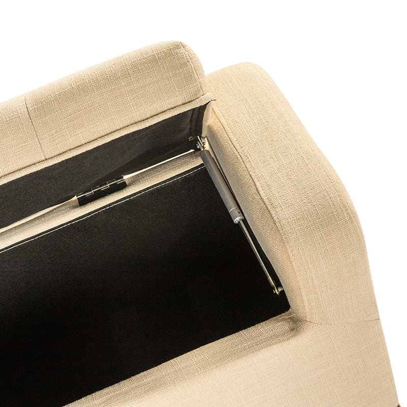 Clover Storage Bench – Tufted Seat with Hidden Organiser Space