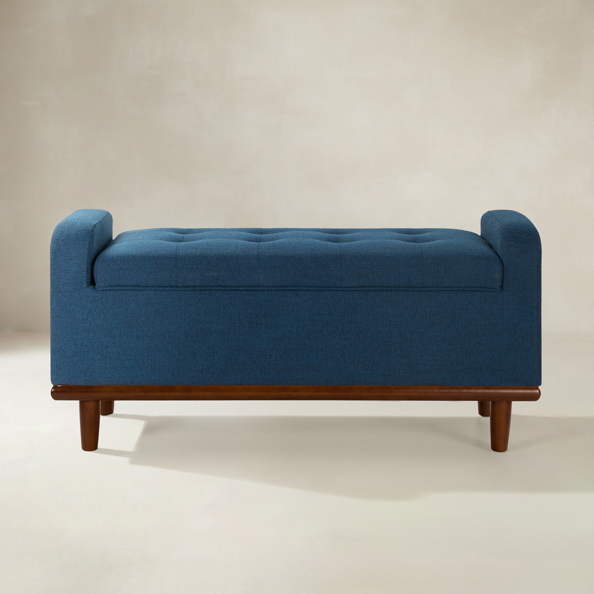 Clover Storage Bench – Tufted Seat with Hidden Organiser Space