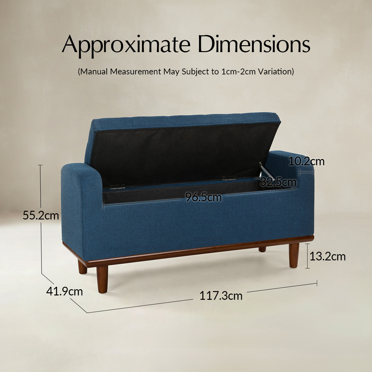 Clover Storage Bench – Tufted Seat with Hidden Organiser Space