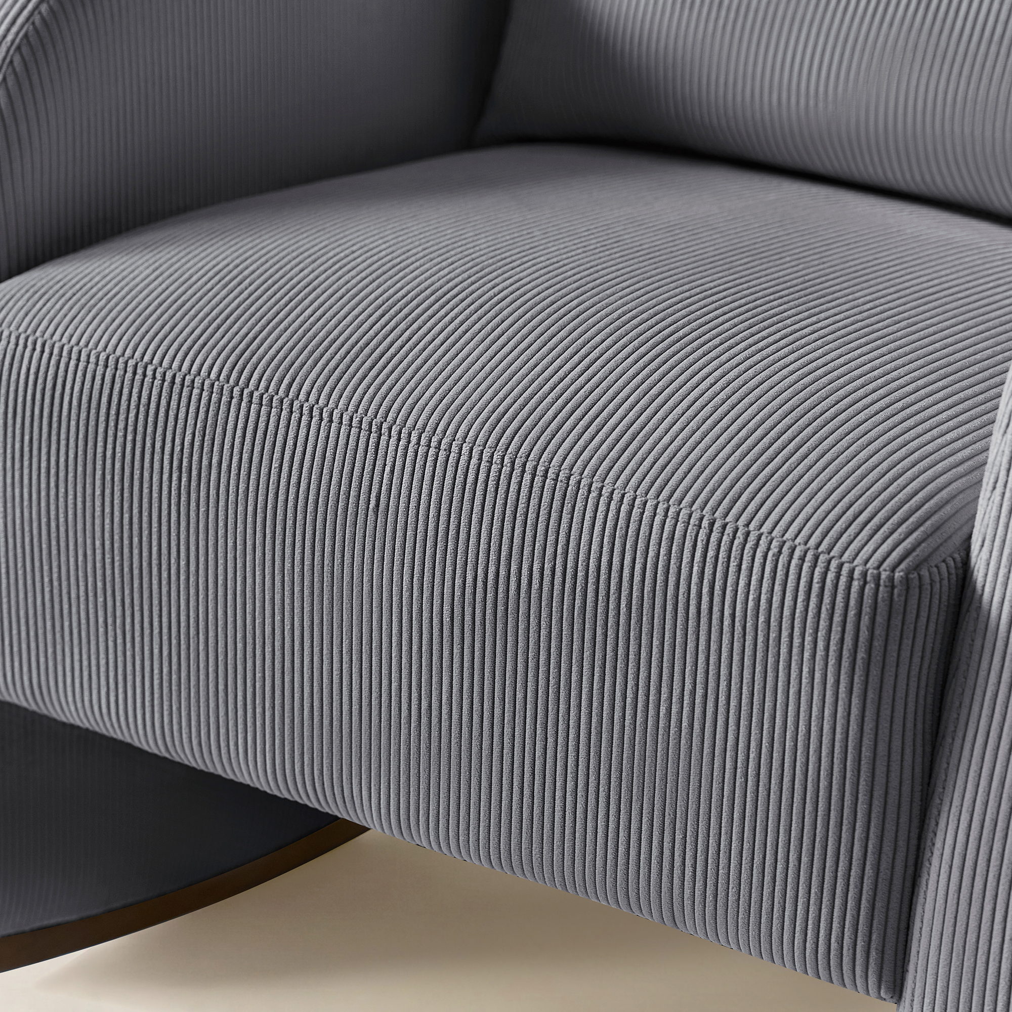 Richard Soft Corduroy Rocking Chair and Ottoman