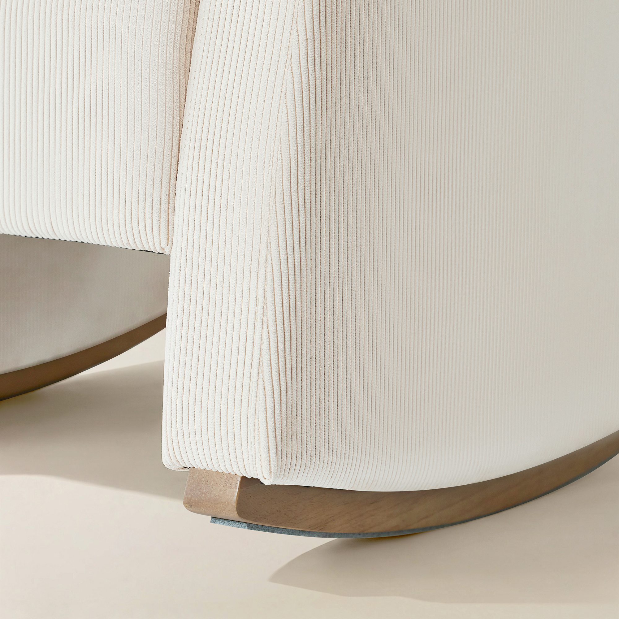 Richard Soft Corduroy Rocking Chair and Ottoman