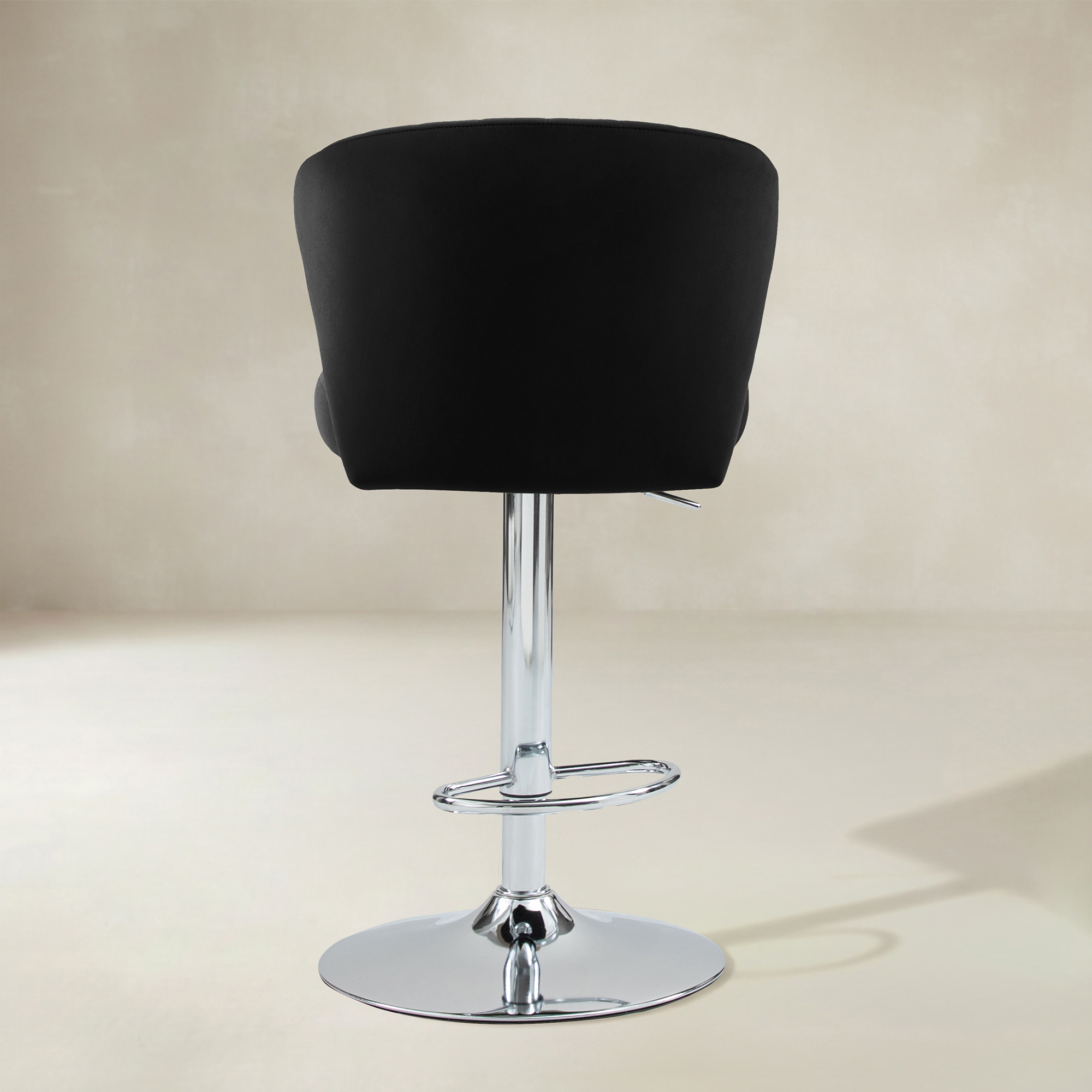 Troy Velvet Swivel Barstool Adjustable Height & Modern Design (Set of 1)