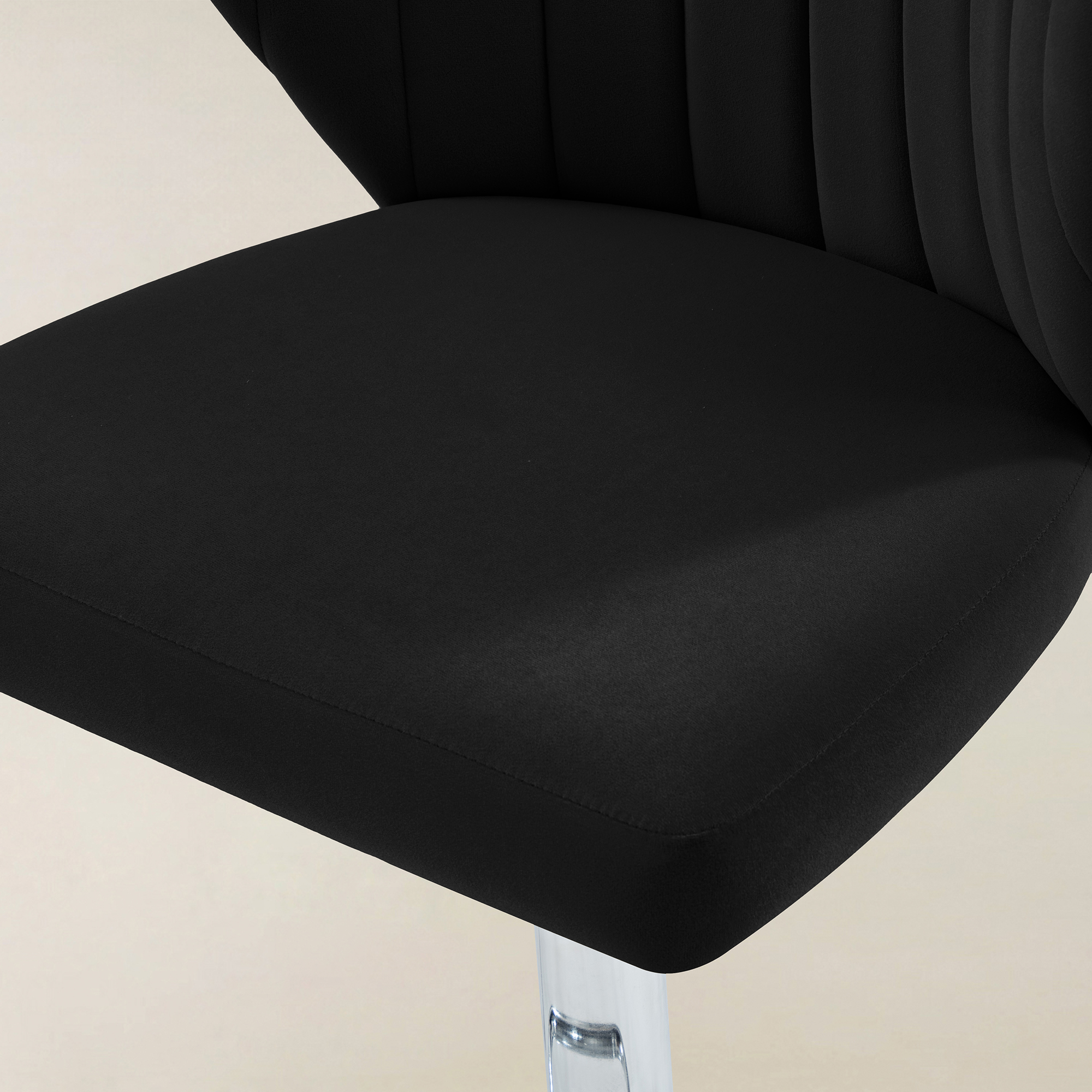 Troy Velvet Swivel Barstool Adjustable Height & Modern Design (Set of 1)