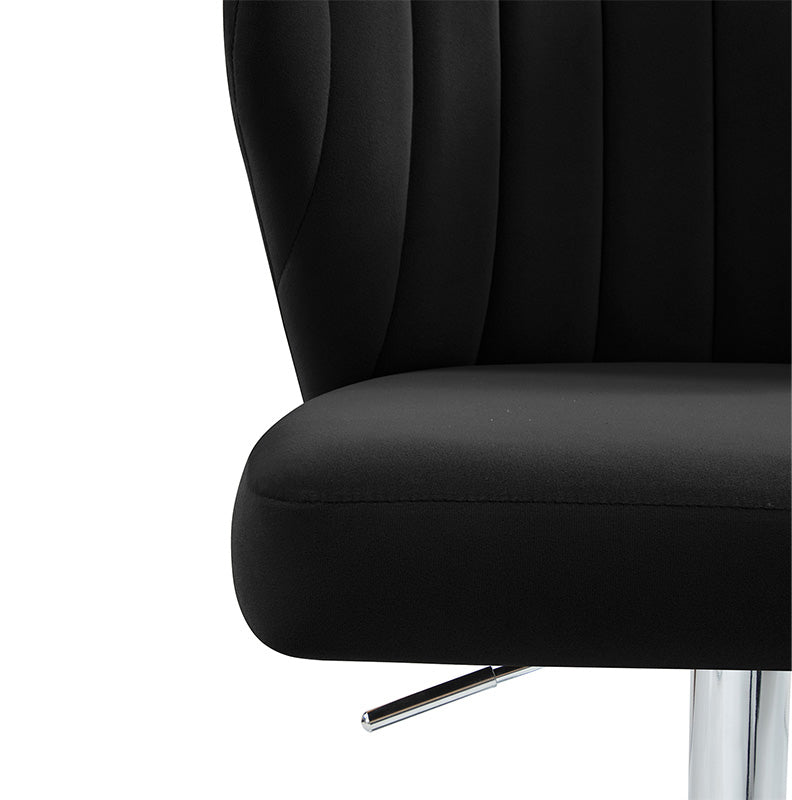 Troy Velvet Swivel Barstool Adjustable Height & Modern Design (Set of 1)