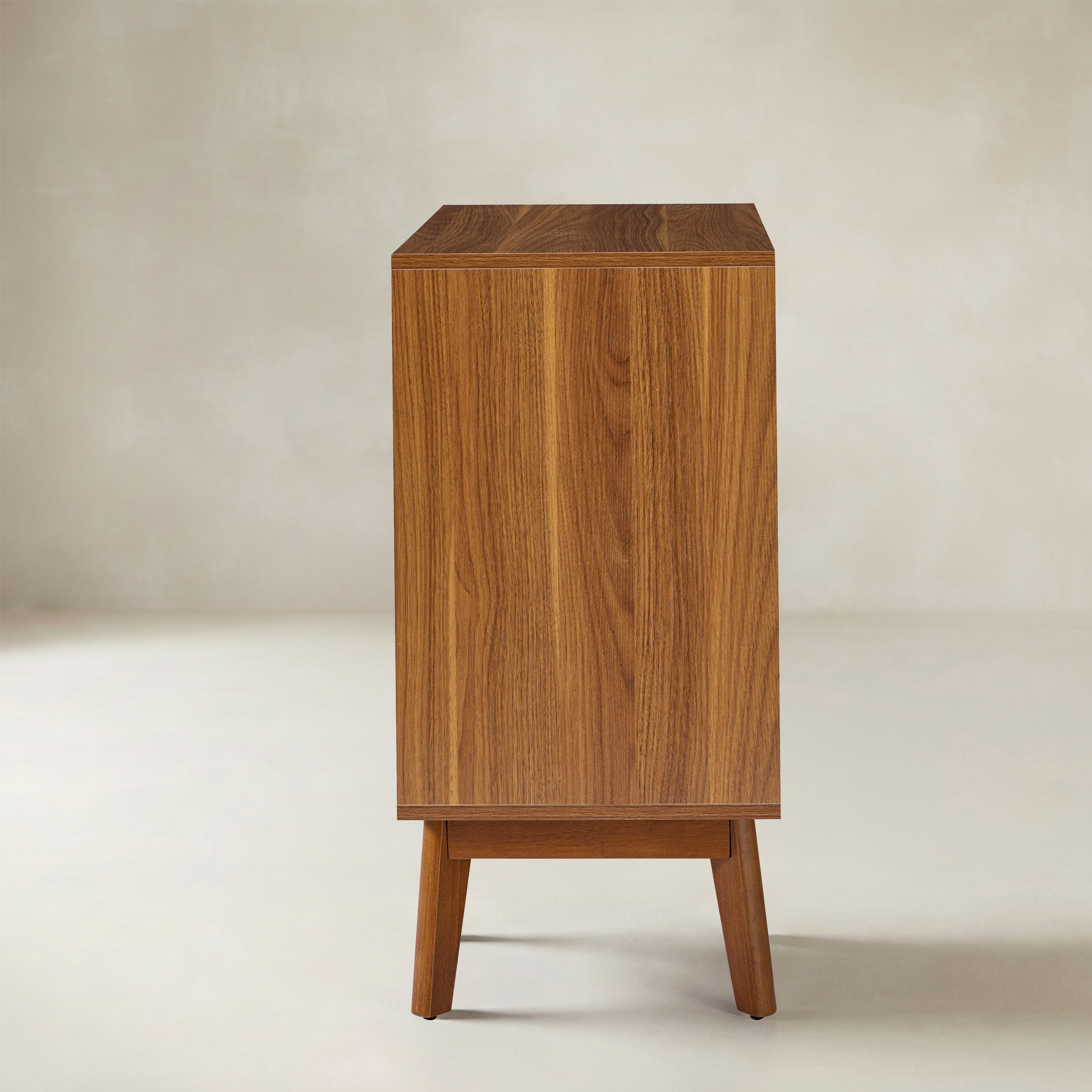 Benny 76cm Tall 2-Door Storage Cabinet with Solid Wood Doors