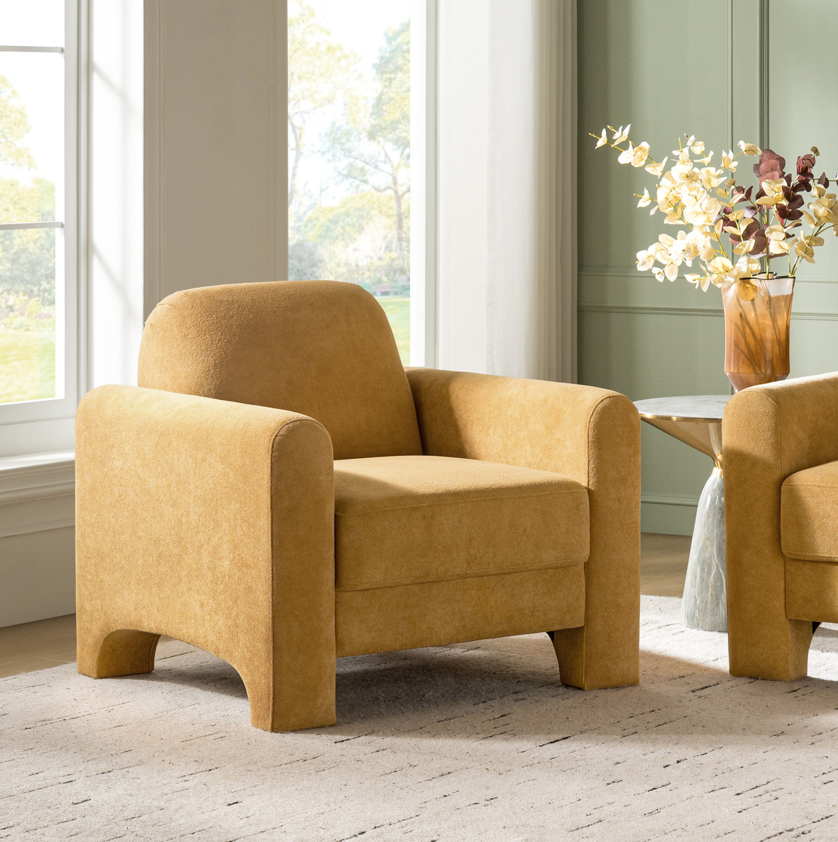 Soren Chenille Accent Armchair