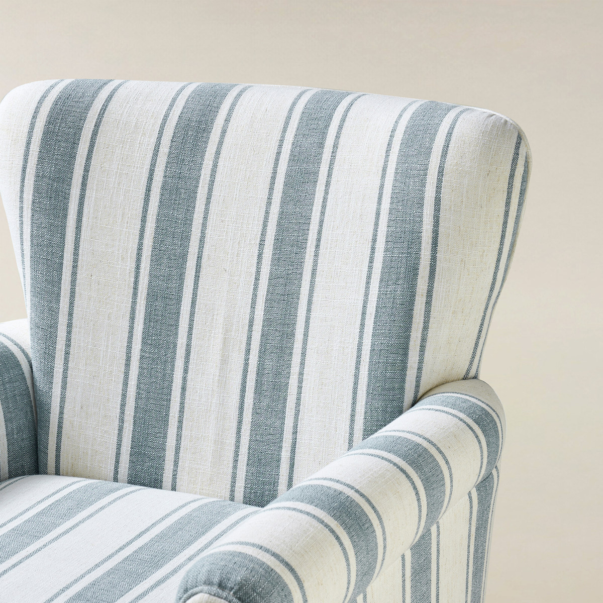 Christoph Floral Swivel Chair with Removable Back and Roll Arms