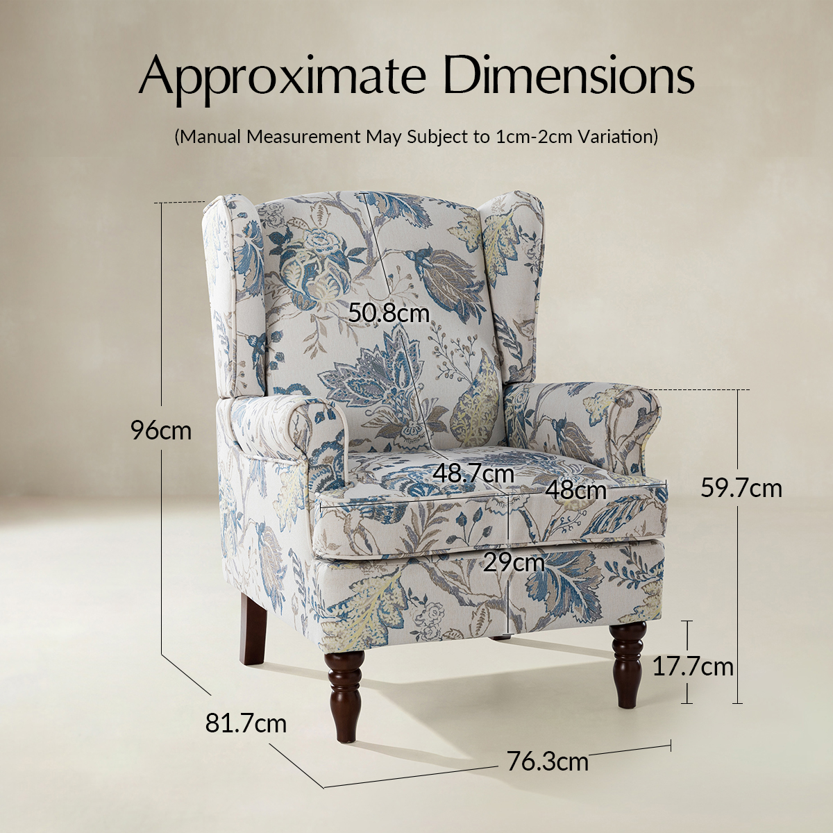 Centaurs Wingback Upholstered Armchair