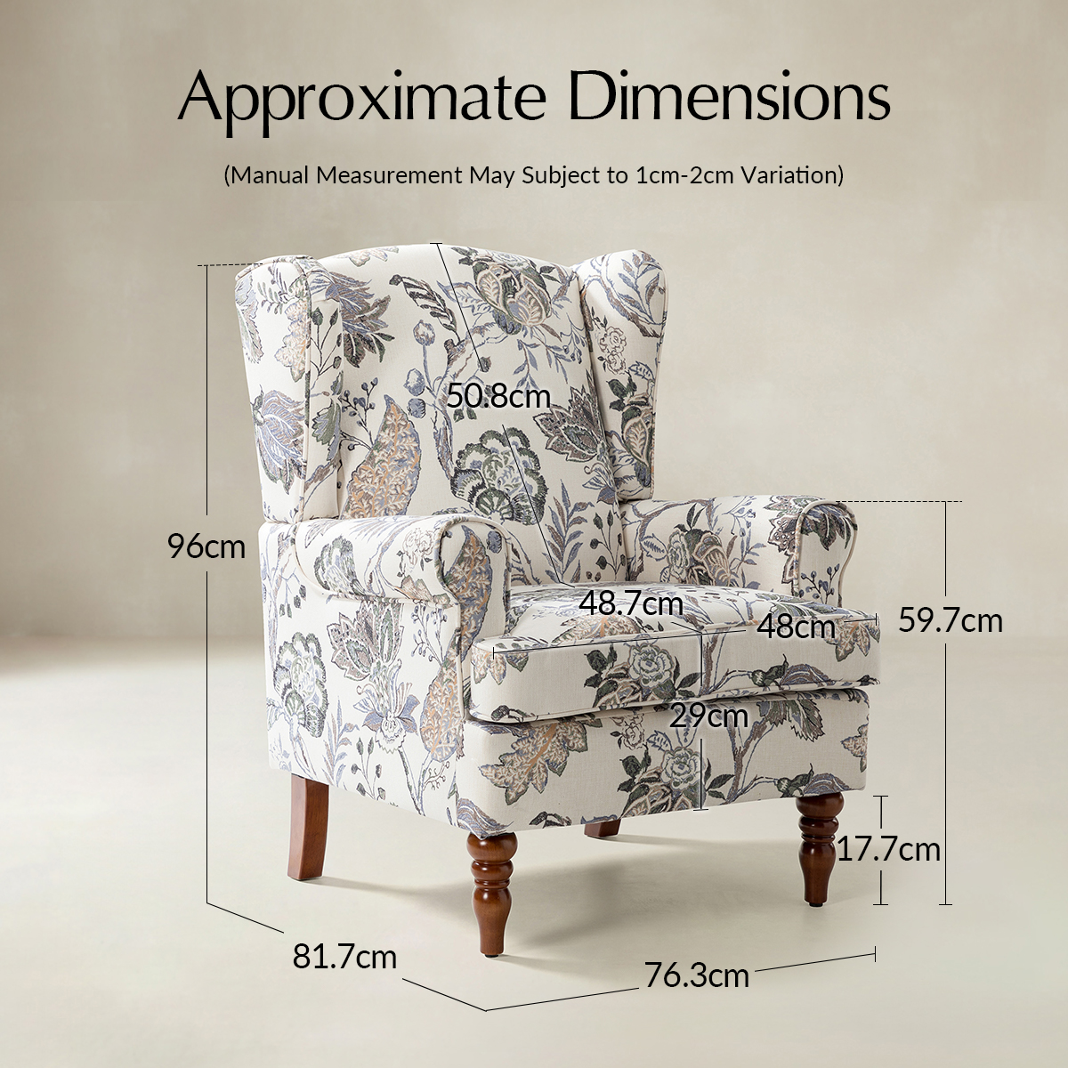 Centaurs Wingback Upholstered Armchair