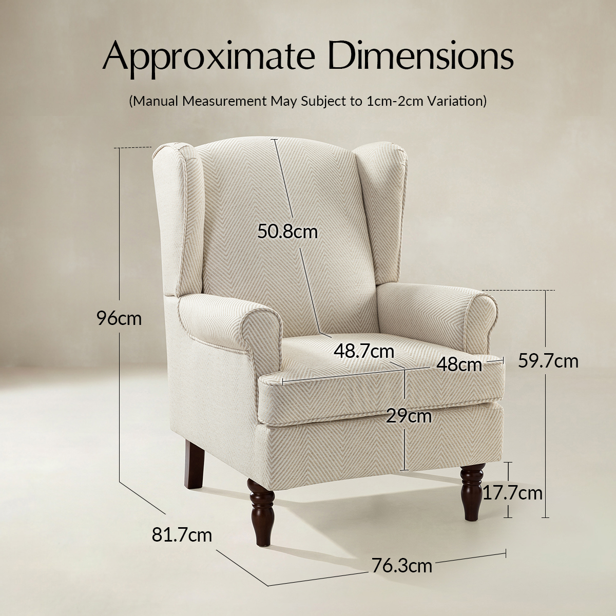 Centaurs Wingback Upholstered Armchair