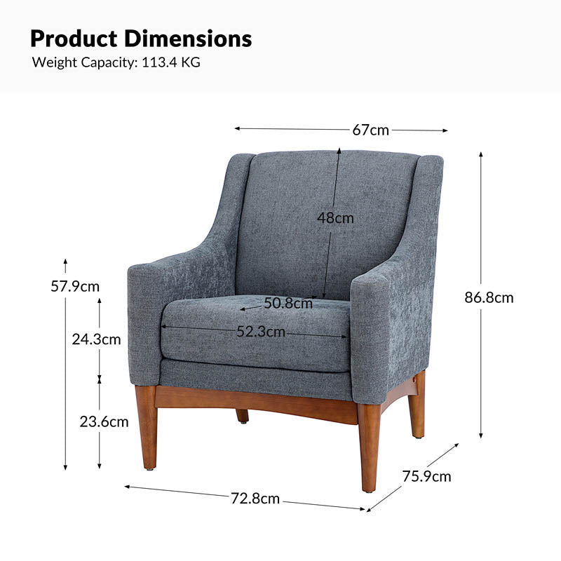 Dietmar Mid Century Armchair Vintage Style and Comfortable Design