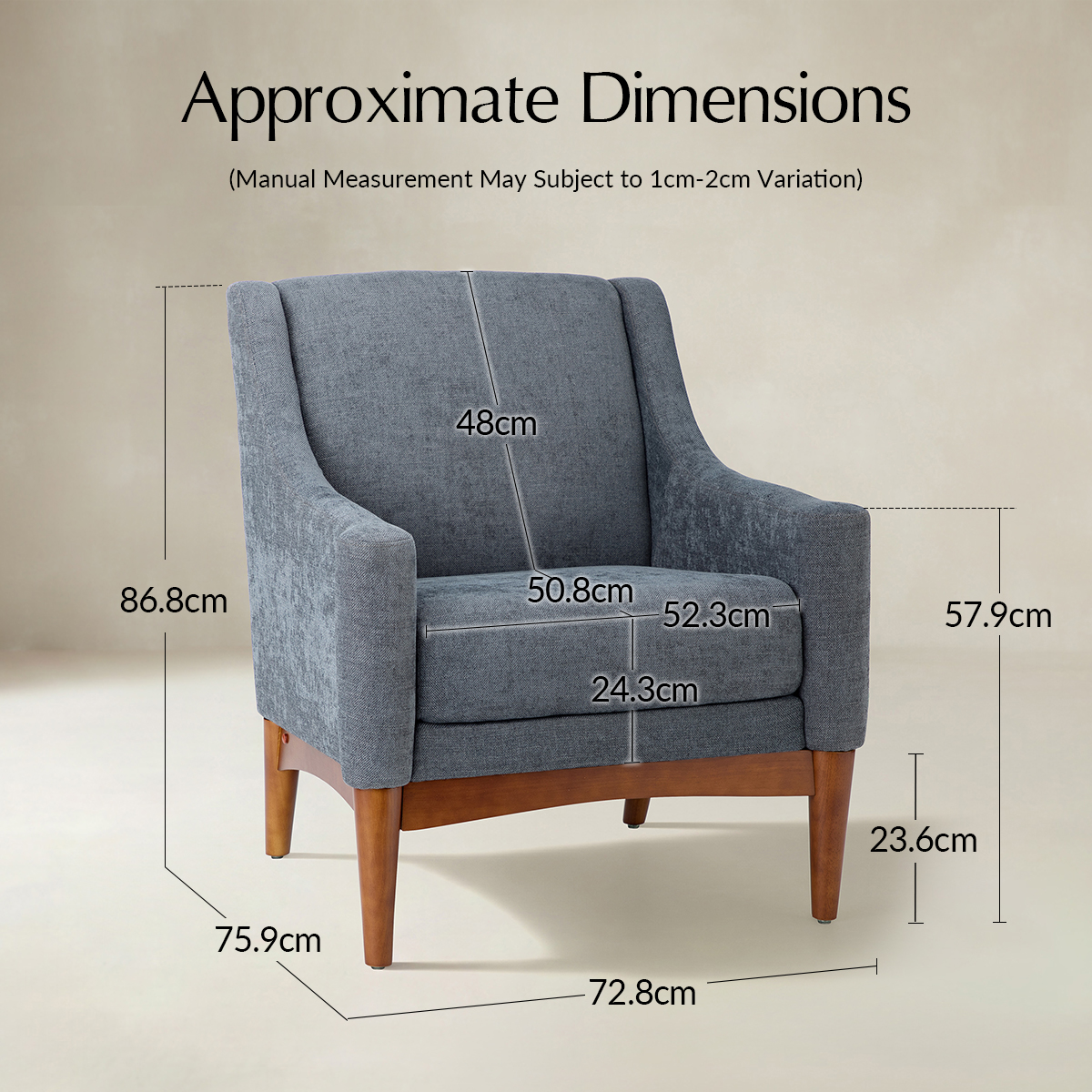 Dietmar Mid Century Armchair Vintage Style and Comfortable Design